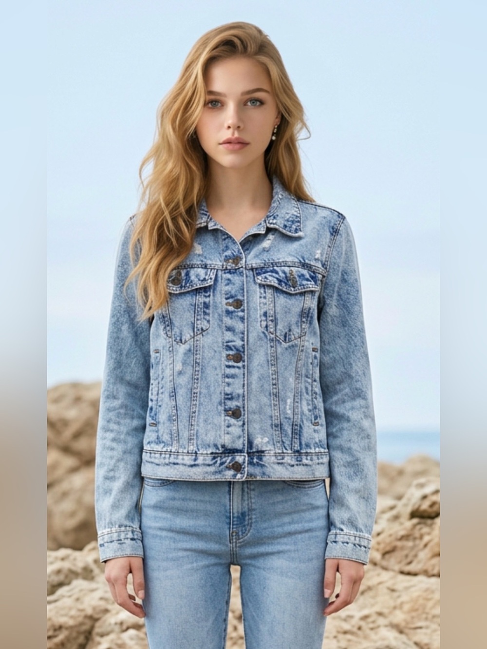 EIGHTYTWO Light Wash Denim Jacket - Faded Blue R1